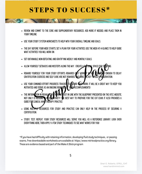 CHT planner/digital file PDF