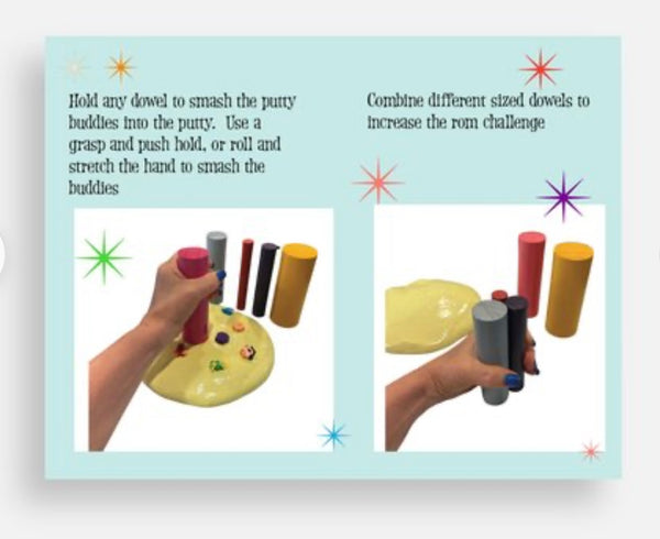 d. Rainbow range of motion dowels