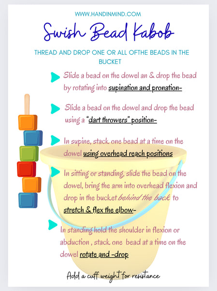 Hand Therapy treatment Resources: Swish Bead Kabob
