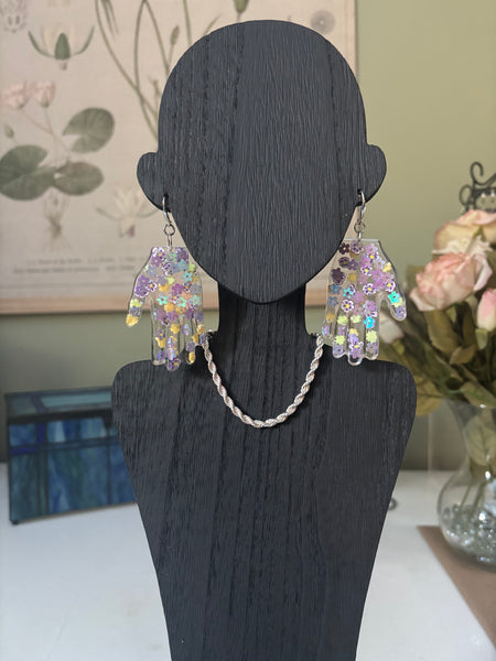 Resin Hands! Big and Beautiful! PANSIES & POSIES