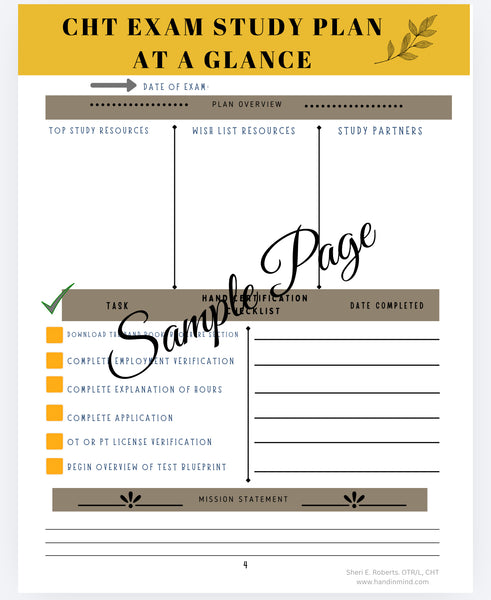 CHT planner/digital file PDF