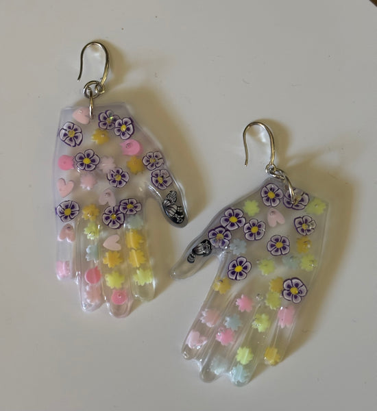 Resin Hands! Big and Beautiful! FLOWER ASSORTMENT COLORFUL