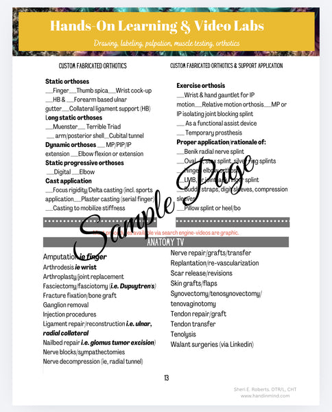 CHT planner/digital file PDF