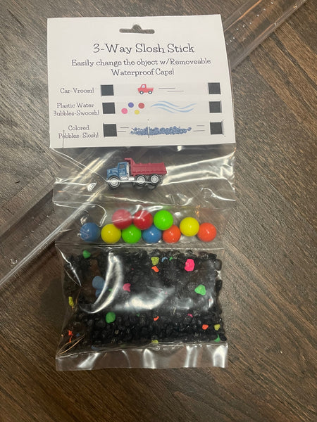 slosh stick- engage the hand, wrist and shoulder