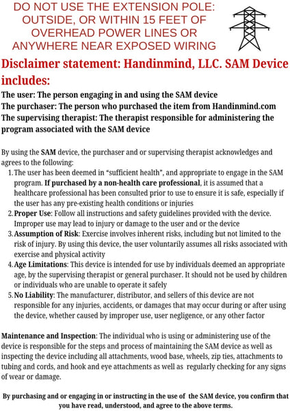 INFORMATION CARD: Disclaimer card