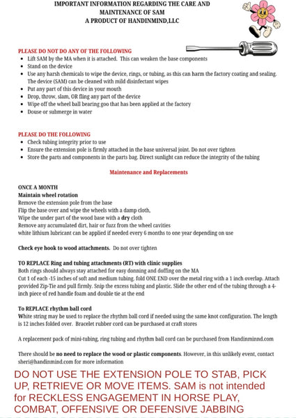 INFORMATION CARD: Disclaimer card