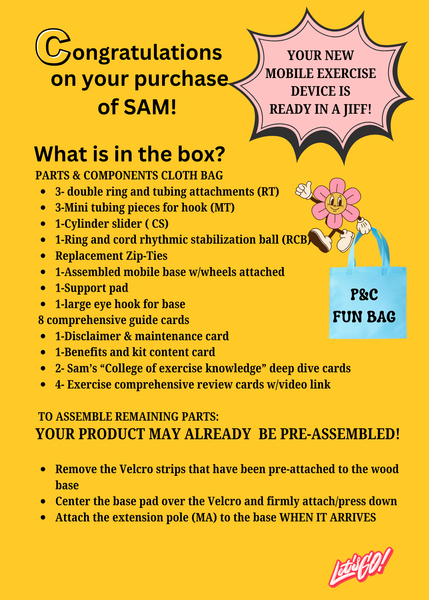 INFORMATION CARD: PARTS & COMPONENTS FUN BAG