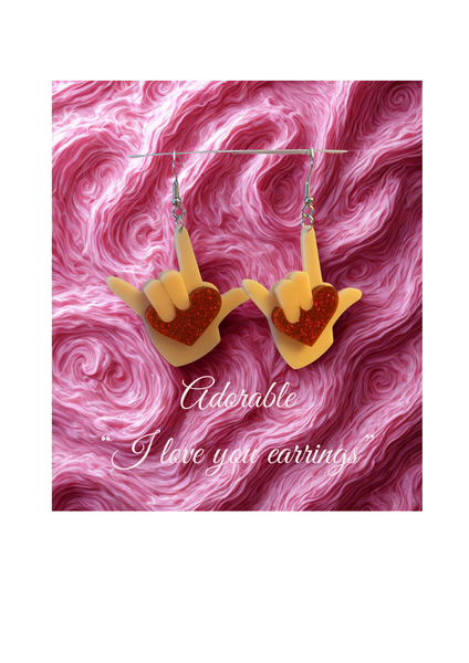 HEART & HAND EARRINGS, Happy Valentines Day!!