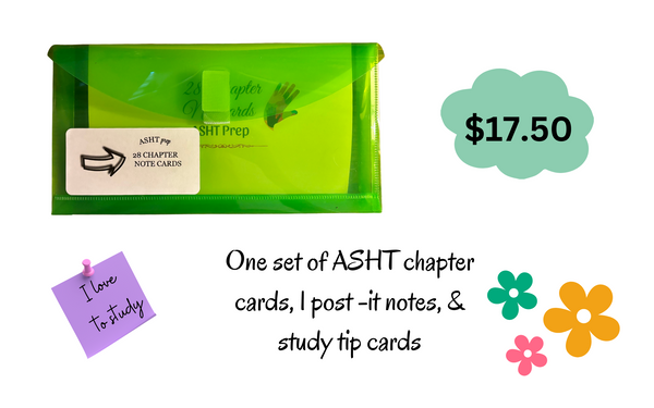 Study for the CHT easy as 1, 2, 3,  with a study stack system!