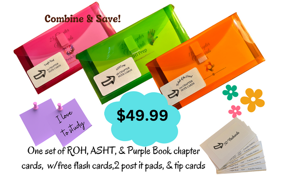 Study for the CHT easy as 1, 2, 3,  with a study stack system!