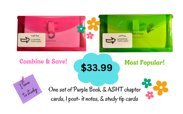 Study for the CHT easy as 1, 2, 3,  with a study stack system!