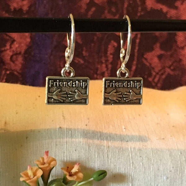 Earrings hand shaped/ hand therapy jewelry/hands of friendship