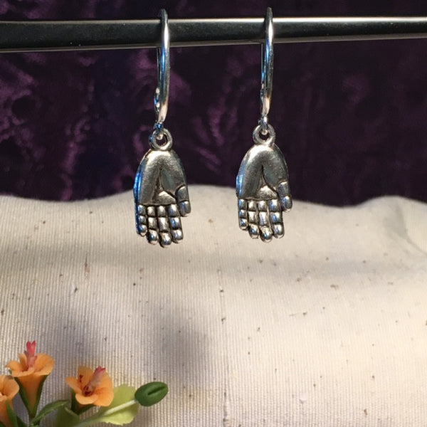 Earrings hand shaped/ hand therapy jewelry/three dimensional hands
