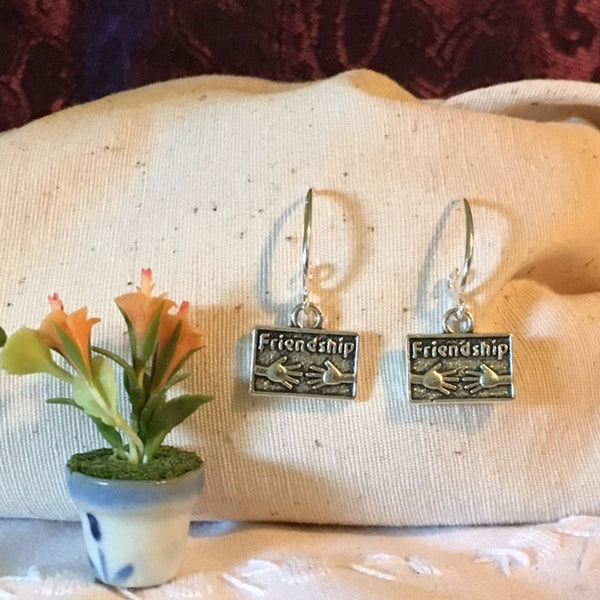 Earrings hand shaped/ hand therapy jewelry/hands of friendship
