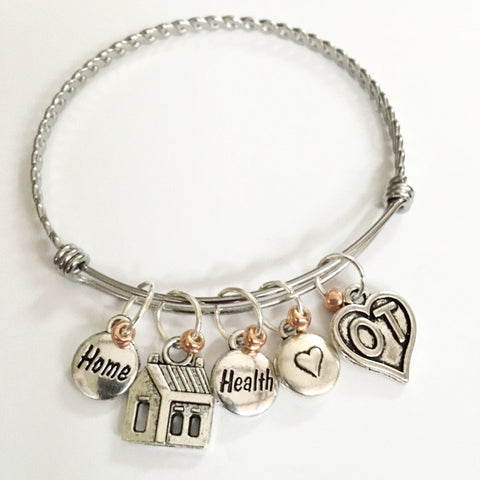 OT occupations charm bracelet; home health therapist