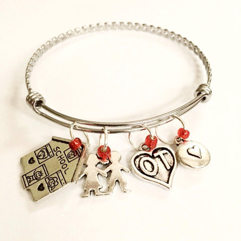 OT occupations charm bracelet; school system therapist