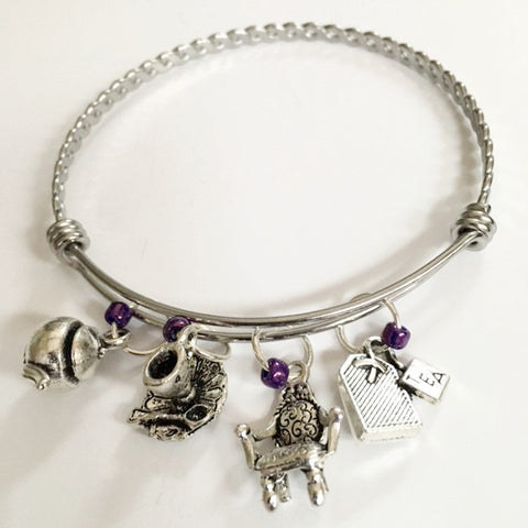Charm bracelet; tea time theme/all the tea in China