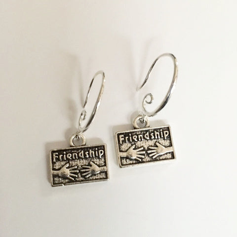 Earrings hand shaped/ hand therapy jewelry/hands of friendship