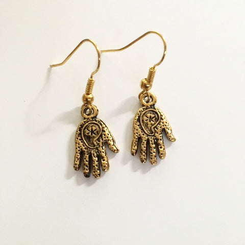 Earrings hand shaped/hand therapy jewelry/ paisley indentation