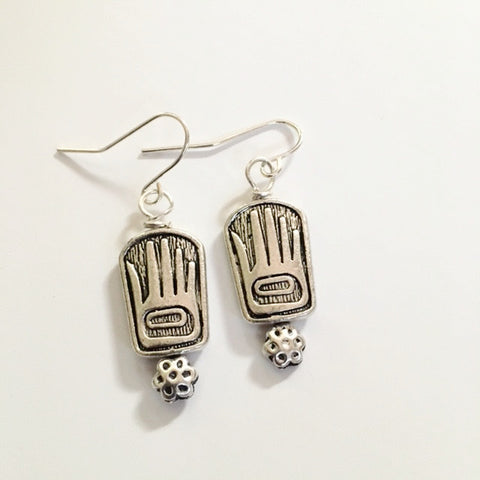 Earrings hand shaped/hand therapy jewelry/hand stamp