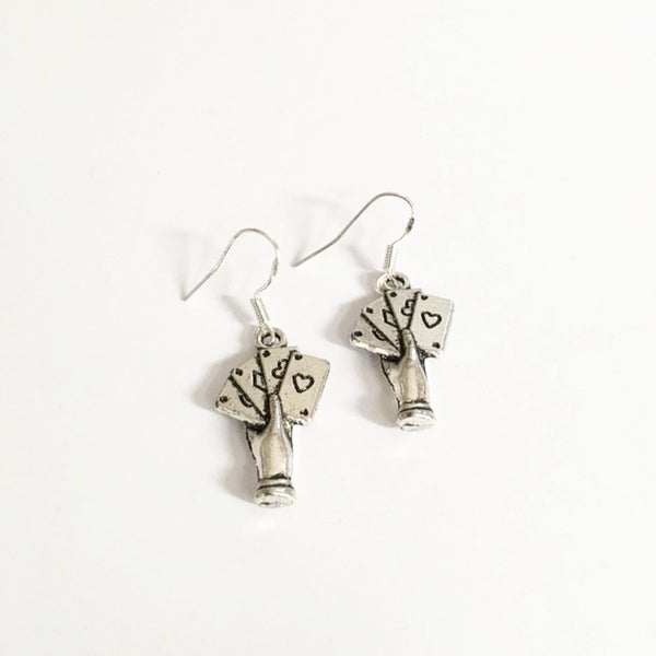 Earrings/hand shaped/hand therapy jewelry