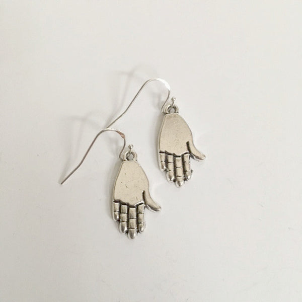 Earrings/hand shaped/hand therapy jewelry