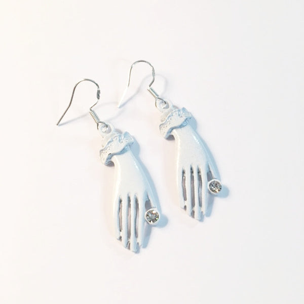 Earrings/hand shaped/hand therapy jewelry