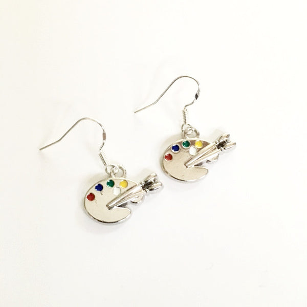 Earrings/ palette shaped/ creative artist  jewelry