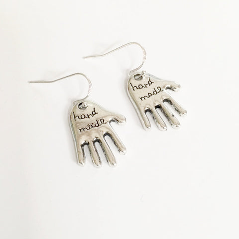 Earrings/hand shaped/hand therapy jewelry