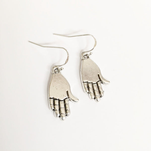 Earrings/hand shaped/hand therapy jewelry