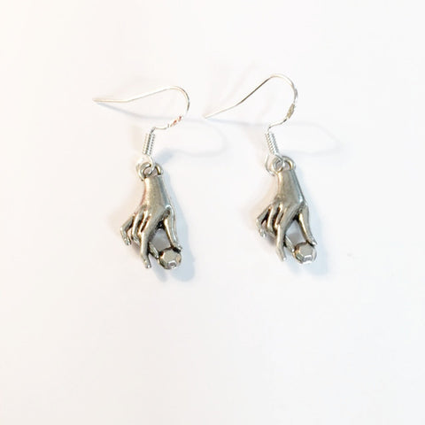 Earrings/hand shaped/hand therapy jewelry