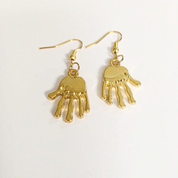 Earrings/hand shaped/hand therapy jewelry