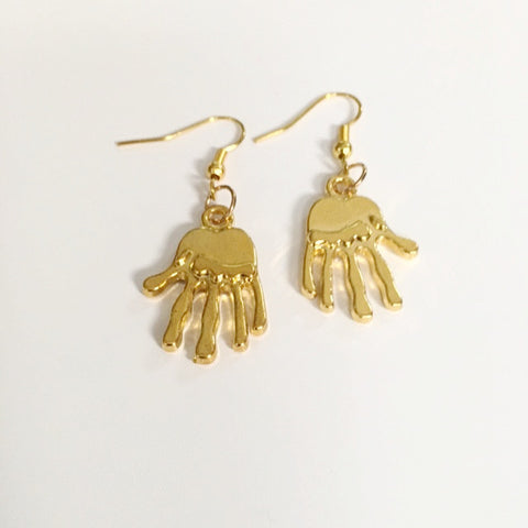Earrings/hand shaped/hand therapy jewelry