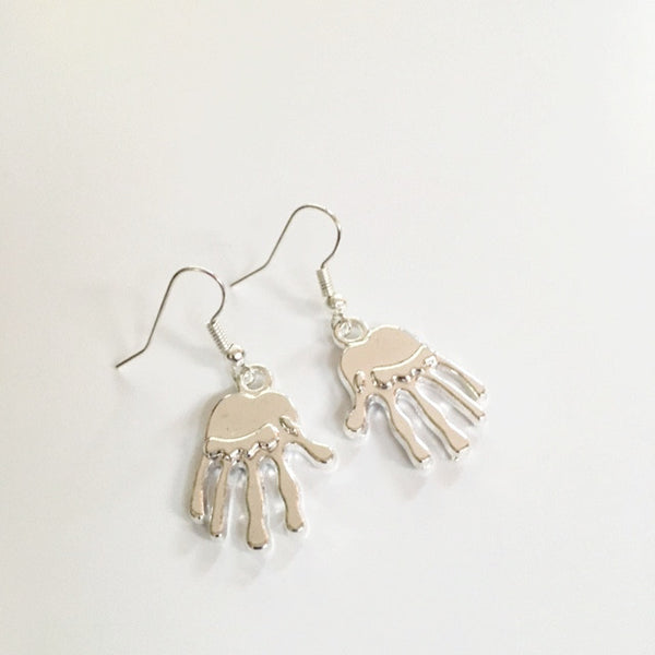 Earrings/hand shaped/Hand therapy jewelry