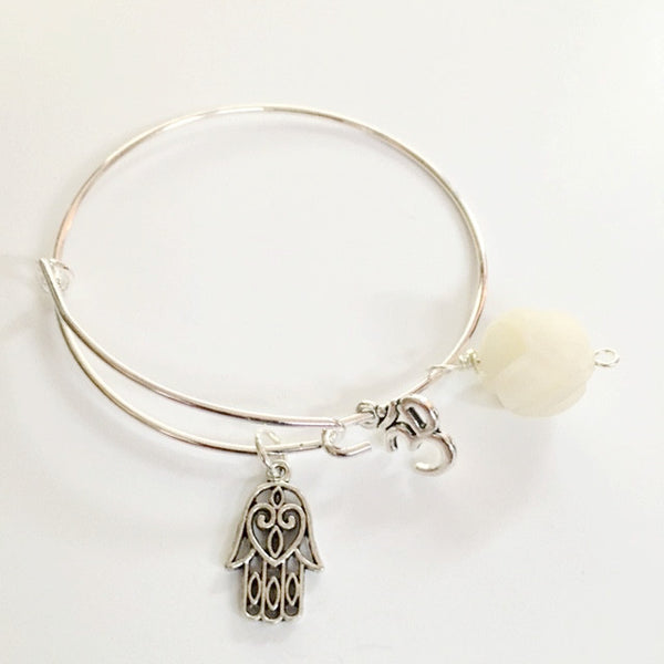 Charm bracelet/lotus flower/Namaste