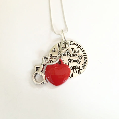 Necklace/heart for disabled/compassion