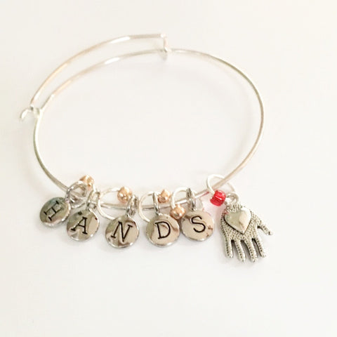 Charm bracelet/Hands!/hand therapy jewelry