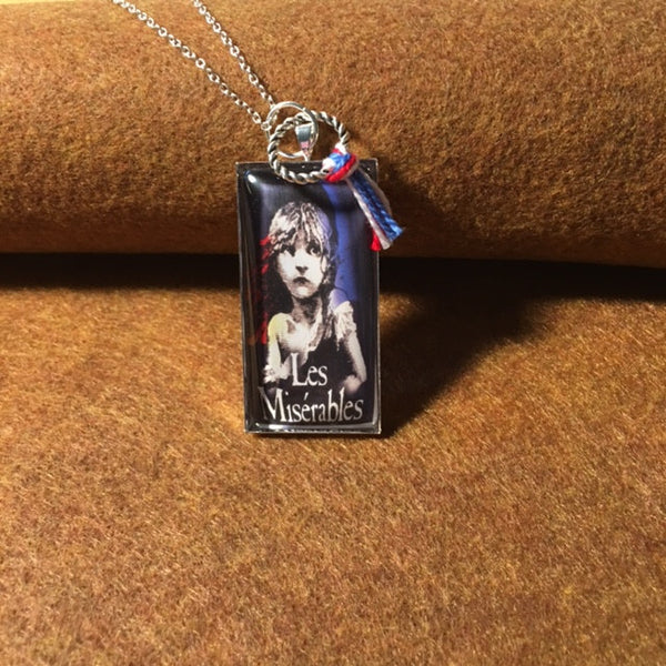 Necklace/famous Broadway play jewelry/Playbills and book jackets