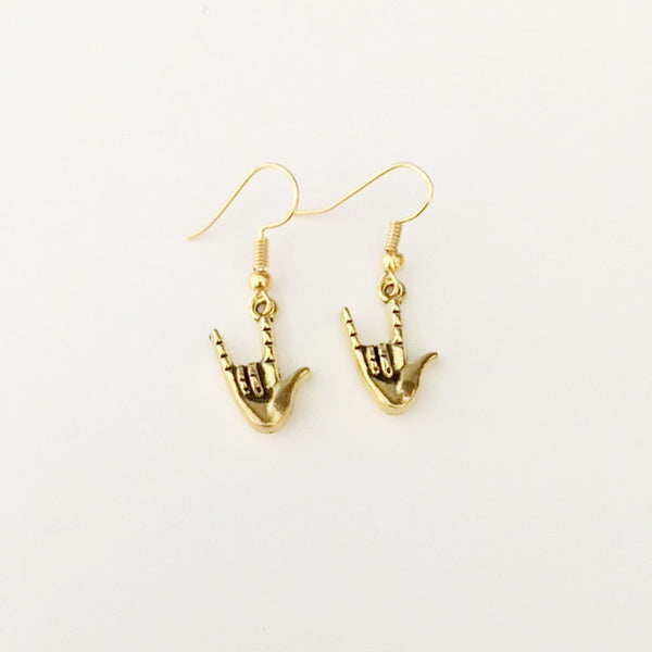 Earrings/hand shaped/hand therapy jewelry