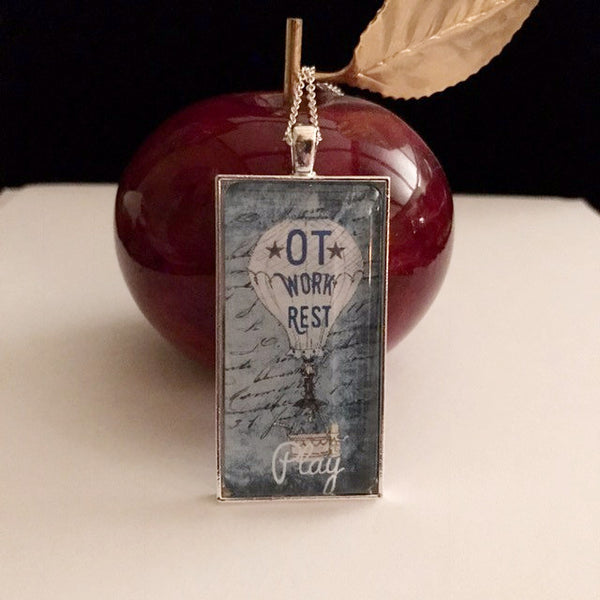 Balloon with work, rest, play for Occupational Therapists