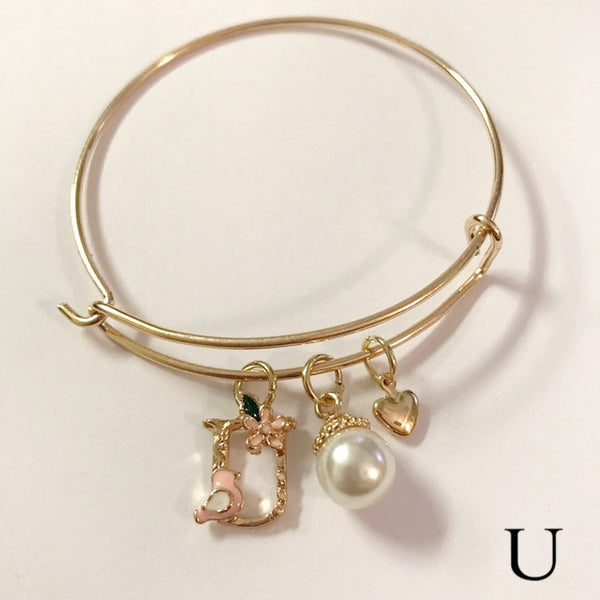 A to Z custom initial bracelet