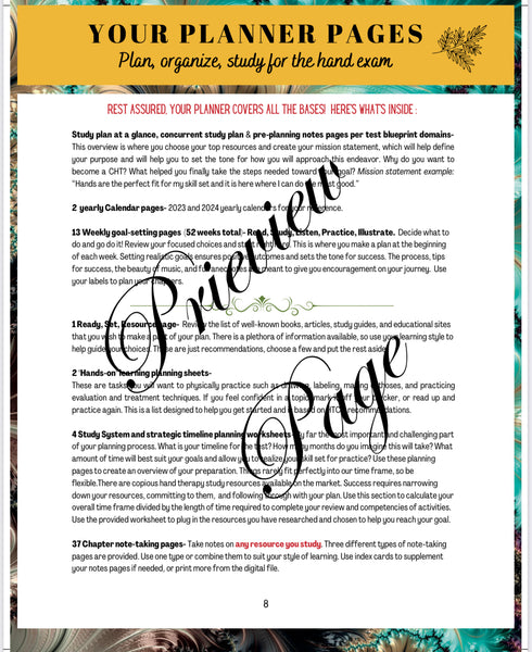 A New Spiral bound, Ultimate CHT Study Guide, Planner & Comprehensive Workbook.