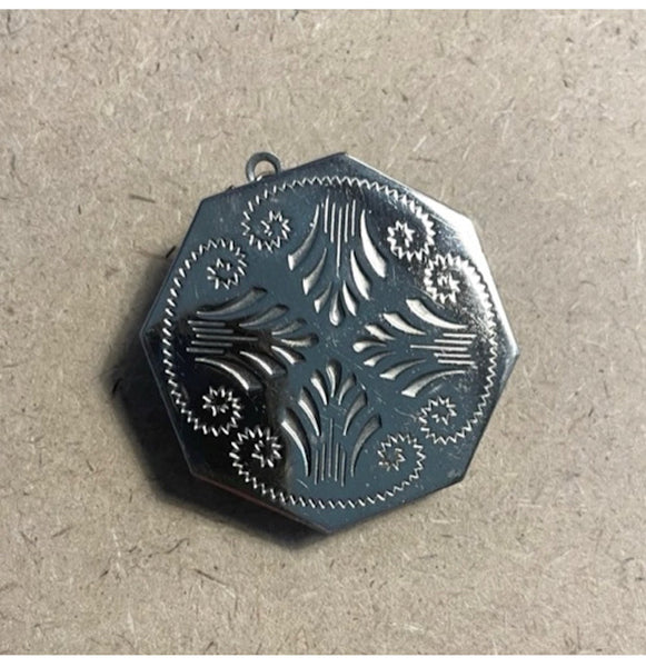 925 Sterling brooch locket necklace