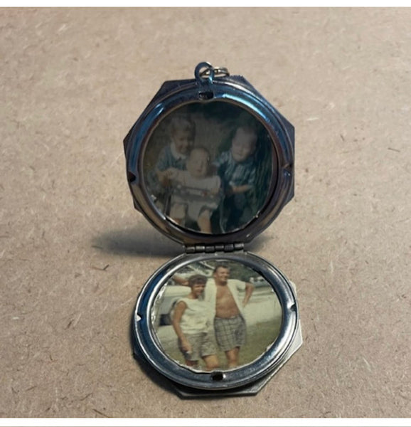 925 Sterling brooch locket necklace