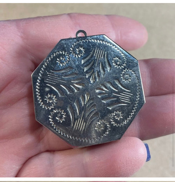 925 Sterling brooch locket necklace