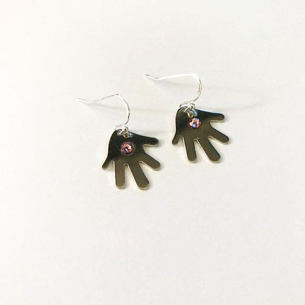 Hand shaped earrings/hand therapy jewelry