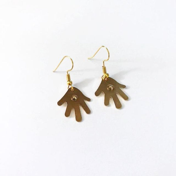 Hand shaped earrings/hand therapy jewelry