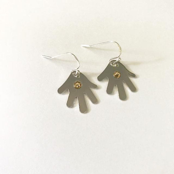 Hand shaped earrings/hand therapy jewelry