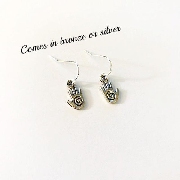 Earrings/hand shaped/hand therapy jewelry