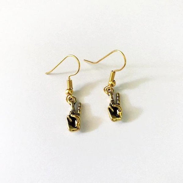 Earrings hand shaped/hand therapy jewelry
